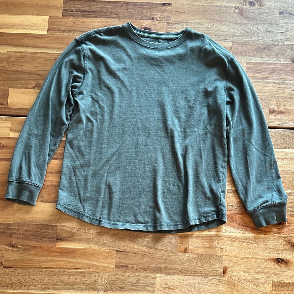GAP Teen Long Sleeve Tee - Forest Green Size 10